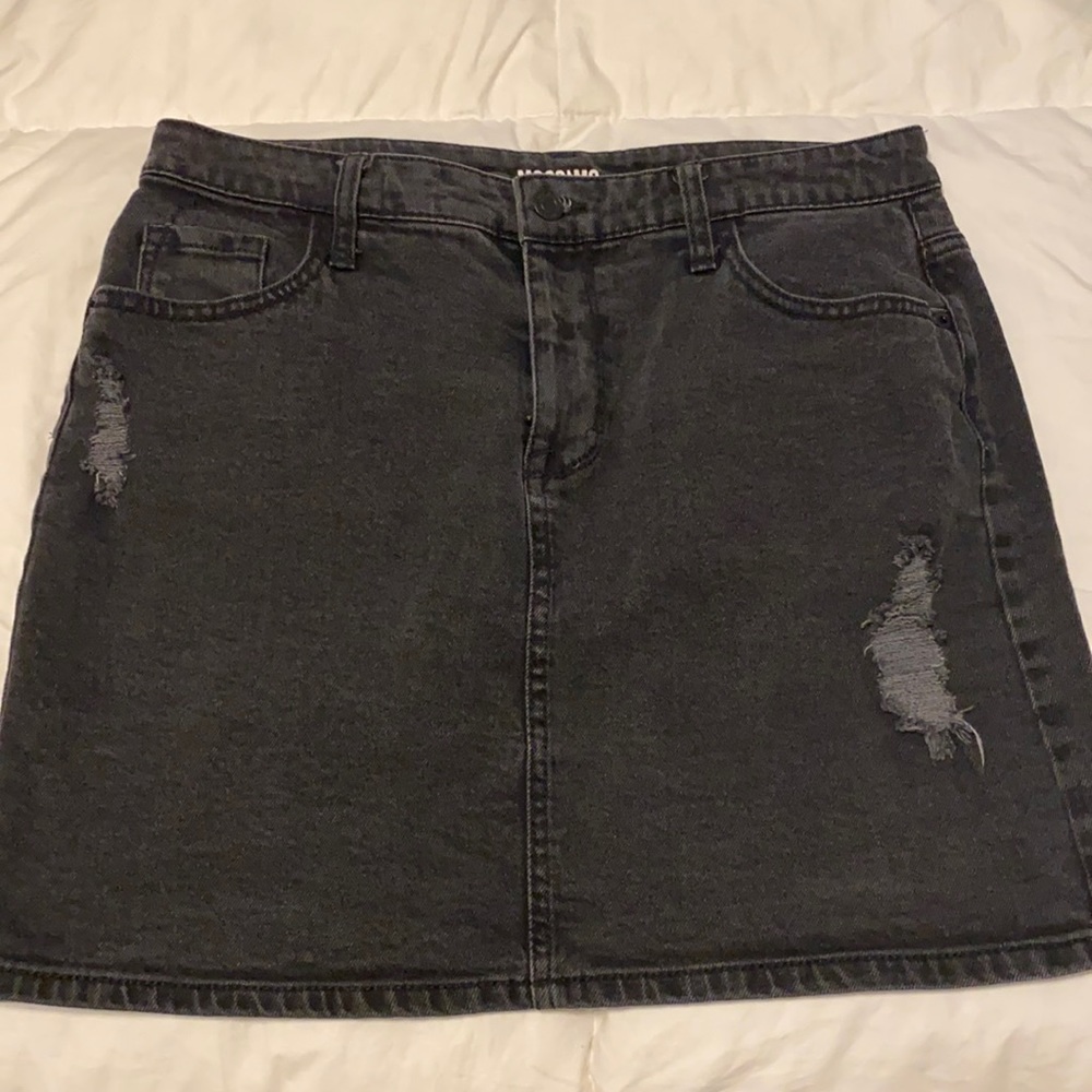 Black Jean Skirt